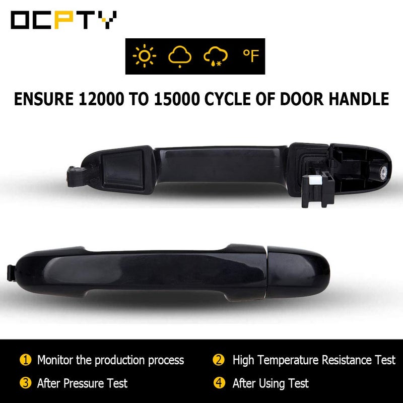 OCPTY Door Handles Exterior Passenger Right Side Replacement fit 2006-2012 for Hyundai Elantra Outside Door Handle Black - Image 5